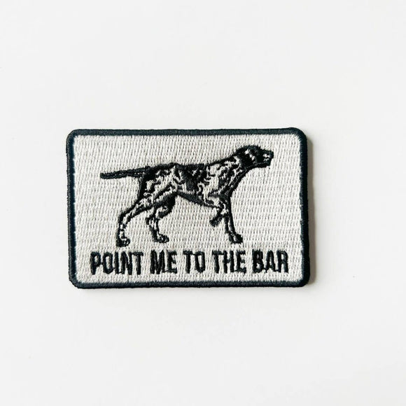Point Me To The Bar B&W Patch