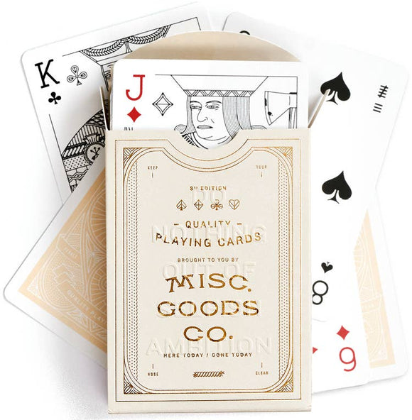 Playing Cards Ivory/Gold
