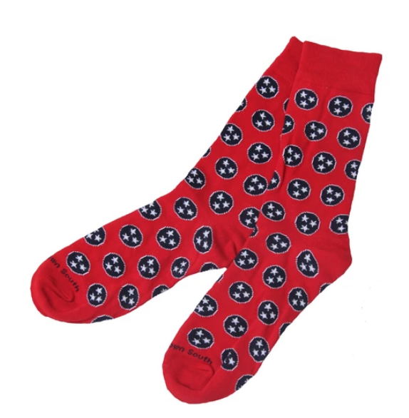Tennessee Tri Star Socks /Red