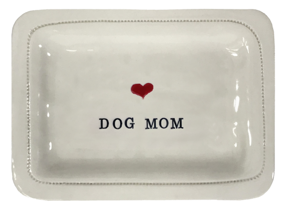 Dog Mom porcelain dish