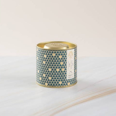 No. 83 Gold Tin Embossed Lid Blue