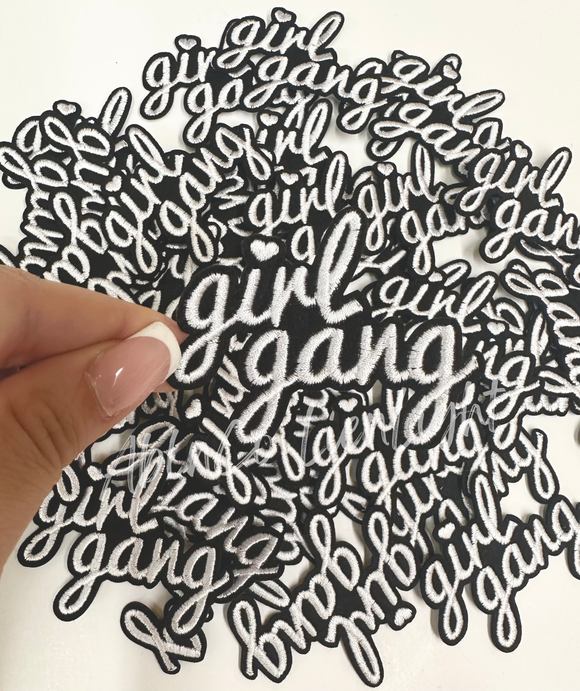 3” girl gang embroidery patch