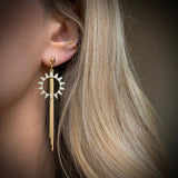 Sunbursts boho-chic tassel earrings