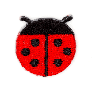 Ladybug Embroidered Sticker Patch: 1" x 1"