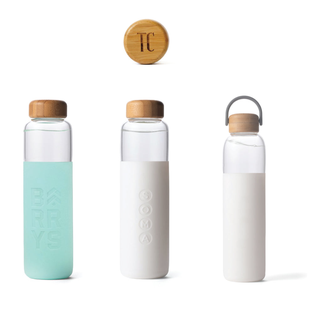 Custom 25 oz Glass Water Bottle
