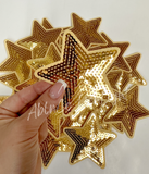 3” navy sequin star patch