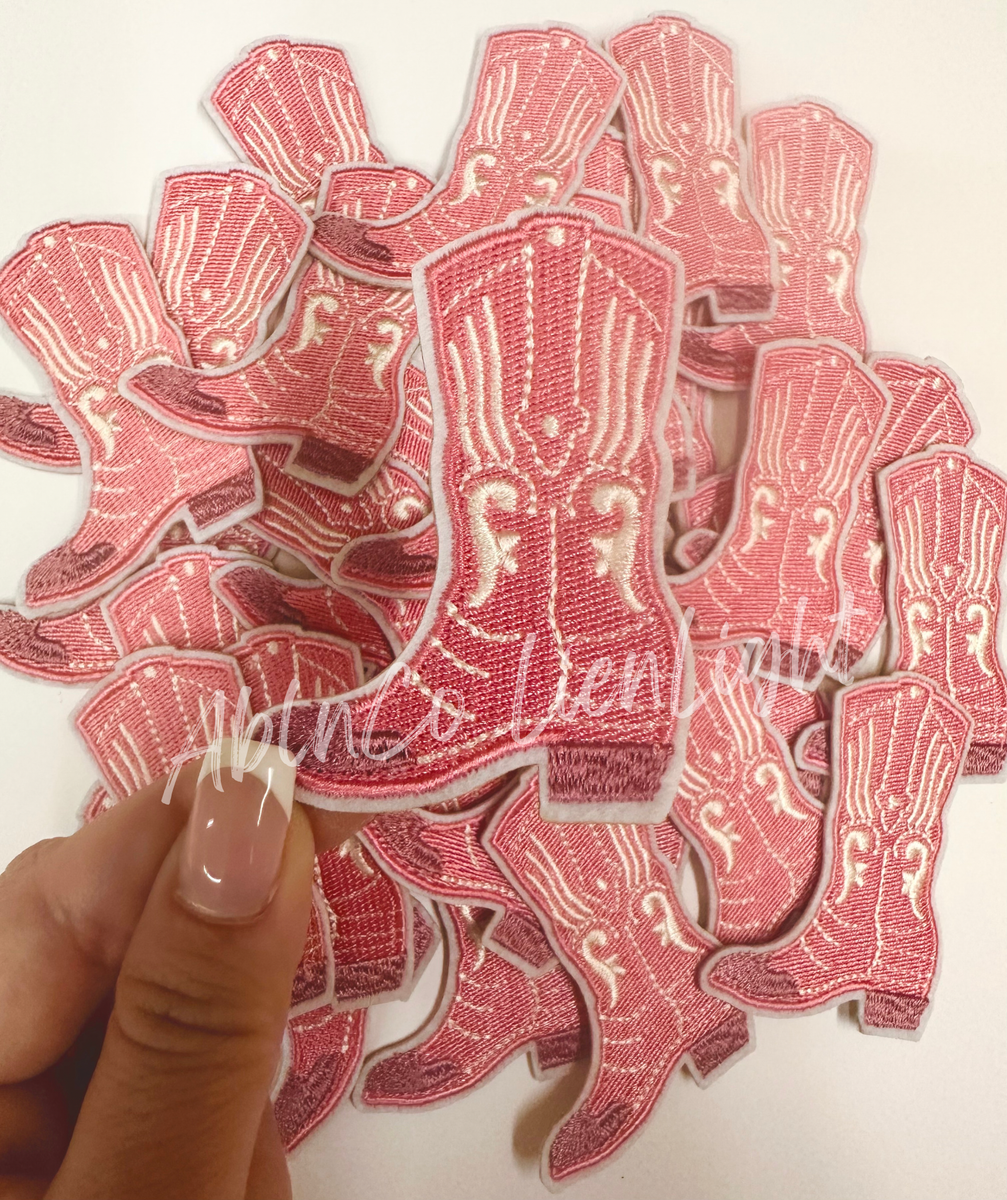 3” pink cowgirl boot patch – Sercy+Co