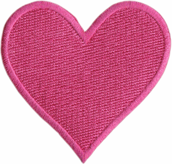 Heart Patch Hot Pink