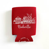 Nashville Can Koozie Red