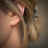 Star Moon gold stud earrings