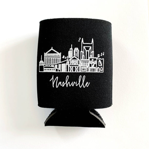 Nashville Can Koozie Black