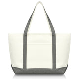 23" Premium 24 oz. Cotton Canvas Shopping Tote Bag