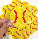 3” softball sequins patch