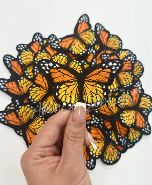 3” orange butterfly patch