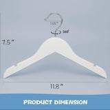 18 White Wood Baby Children Hangers