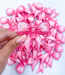 Pink bow patch