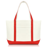 23" Premium 24 oz. Cotton Canvas Shopping Tote Bag