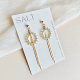Sunbursts boho-chic tassel earrings