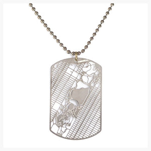 Dog Tag Nashville Necklace Silver