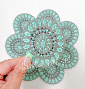 Oval turquoise jewelry western patch