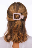 Square Flat Hair Clip | Small | Pearly Pink