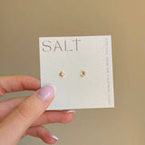 Star Moon gold stud earrings