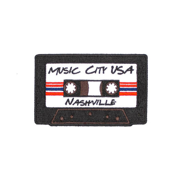 Music City Nashville Cassette Embroidered Patch