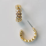 Diamond Gold Hoop Earrings