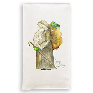 Grey Santa Dishtowel