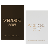 Wedding Vows Booklet Set