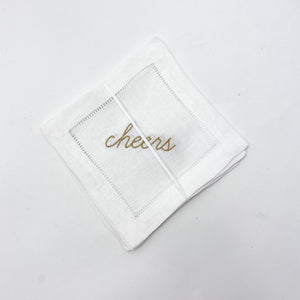 Cheers! Cocktail Napkins - Metallic Gold