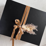 Premium Black Gift Box / Custom Ribbon + Floral / Free with $200 gift box purchase
