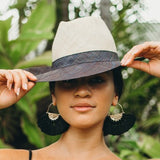 Panama Black/Natural Straw Hat