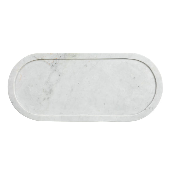 White Oversized Marble Tray
