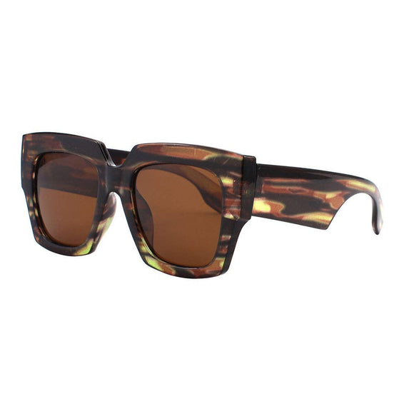 MARLEY | Polarized Sunglasses | Brown / Green Streaks