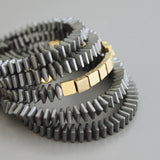 Hematite brass wrap bracelet