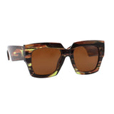 MARLEY | Polarized Sunglasses | Brown / Green Streaks
