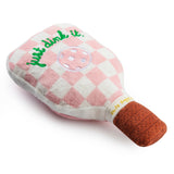 Pink Pickleball Paddle Squeaky Dog Toy