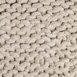 Chunky Knit Throw Blanket Taupe