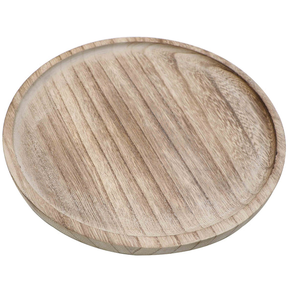 Large Round Wood Tray 10x10