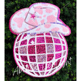 Disco Ball Cowgirl Shirt Chenille Patch