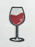 3” red wine patch