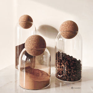 Glass Canister Cork Large