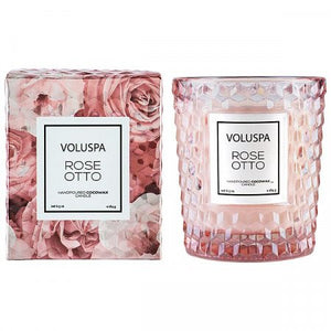 ROSE OTTO CLASSIC CANDLE IN TEXTURED GLASS