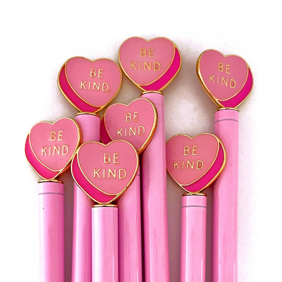 Heart Charm Pen - Pink