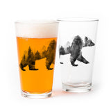Double Exposure Bear Pint Glass