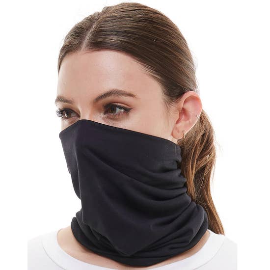 Neck scarf face mask (black)