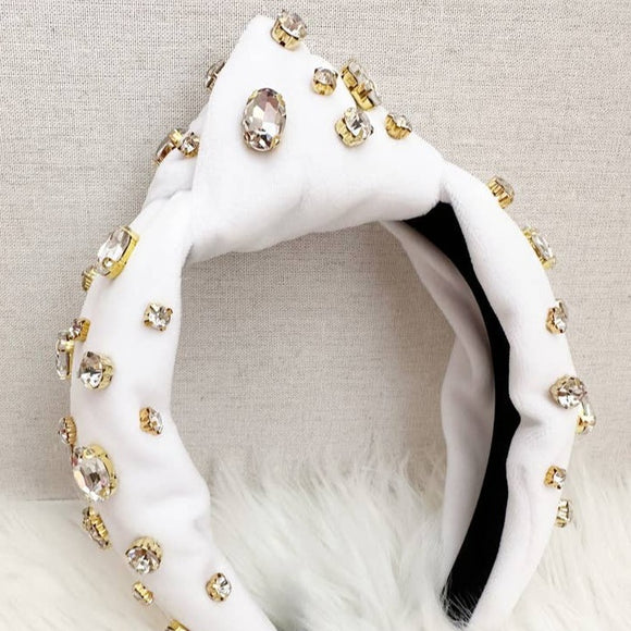 White diamonds headband