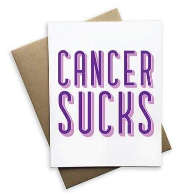 Cancer Sucks Card for Cancer (White)