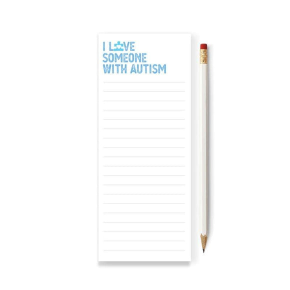 I LOVE SOMEONE WITH AUTISM Skinny Notepad